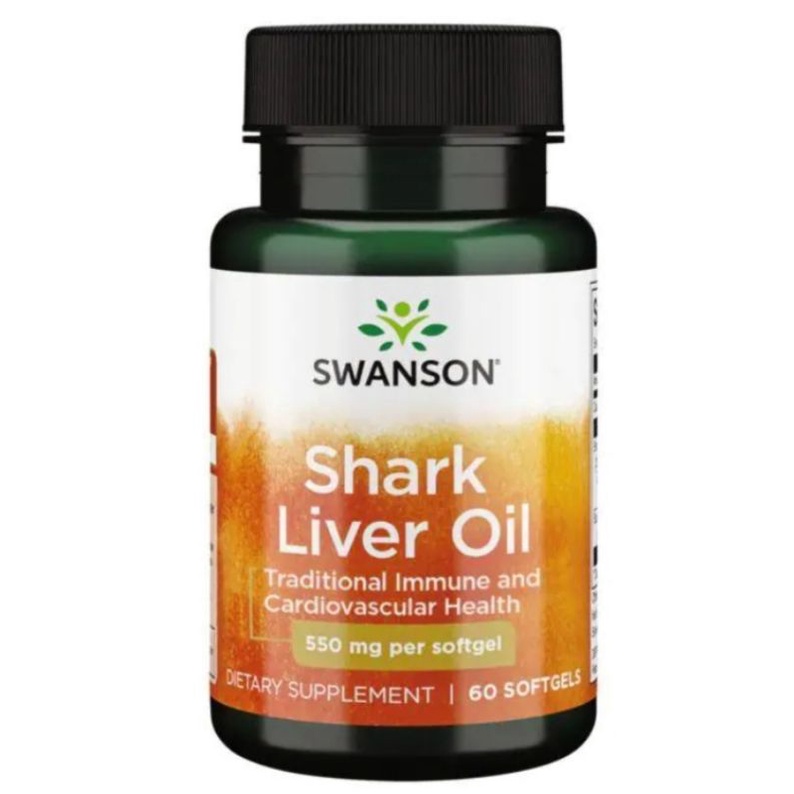 Jual Swanson squalene shark liver oil 550 mg isi 60 softgel Shopee