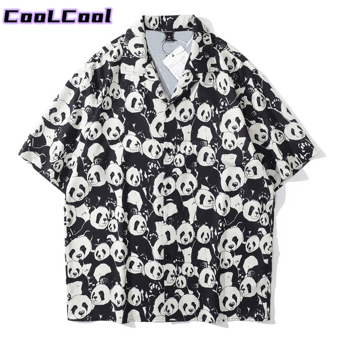 Jual COD 20222 New Loose Oversized Street Fashion Black and White Panda