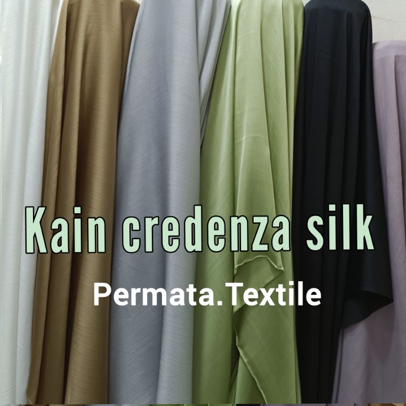 Jual Kain Credenza Silk / bahan Phasmina / harga per setengah meteran