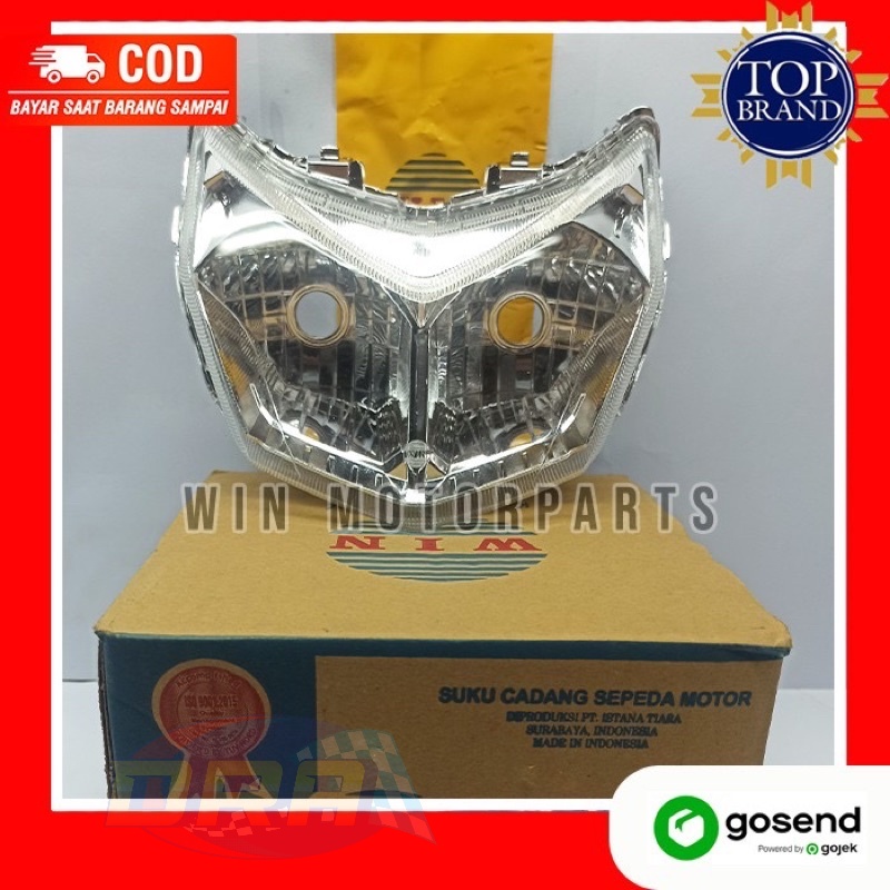 Jual Lampu Depan Supra X 125 FI 2014 2015 2016 2017 2018 headlamp WIN reflektor motor