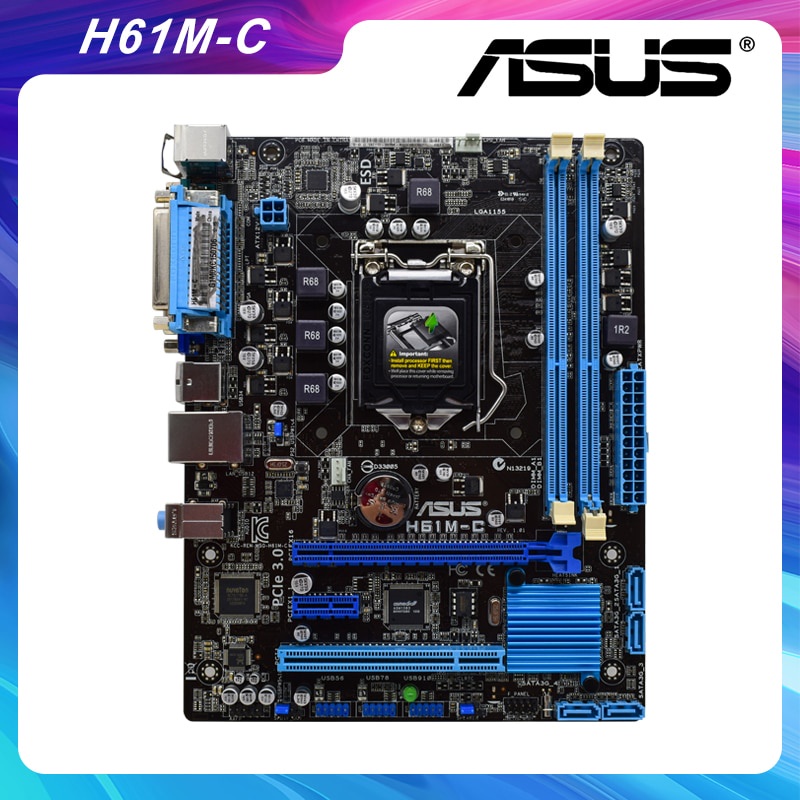 Jual PREORDER ASUS H61MC Motherboard 1155 Motherboard DDR3 Support