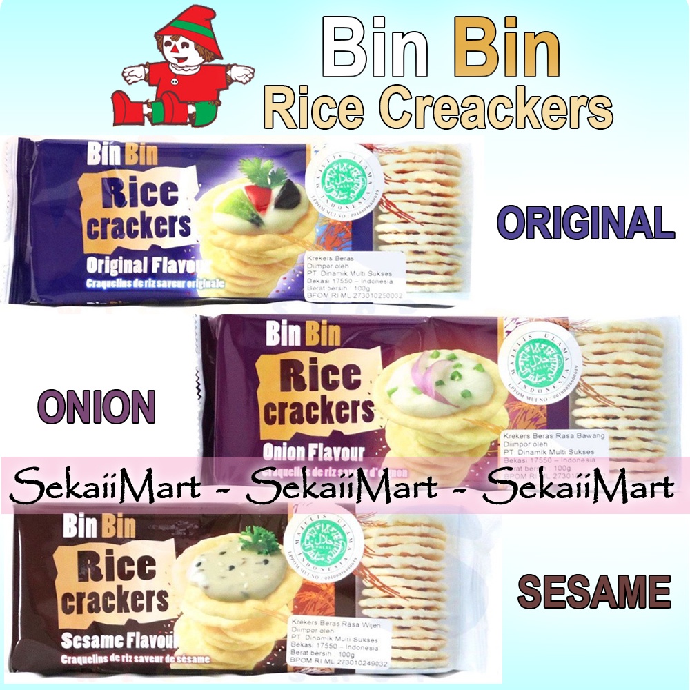 Jual BIN BIN Rice Crackers All Variant 100g BINBIN Keripik Beras