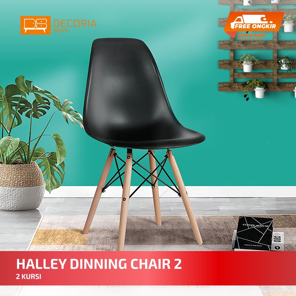Jual KURSI KAFE /KURSI MILENIAL/KURSI PLASTIK MODERN HALLEY DINING