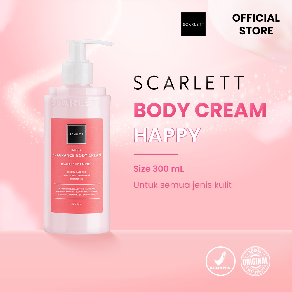 Jual *RM* SCARLETT BODY CREAM LOVING / HAPPY / JOLLY / CHARMING BPOM