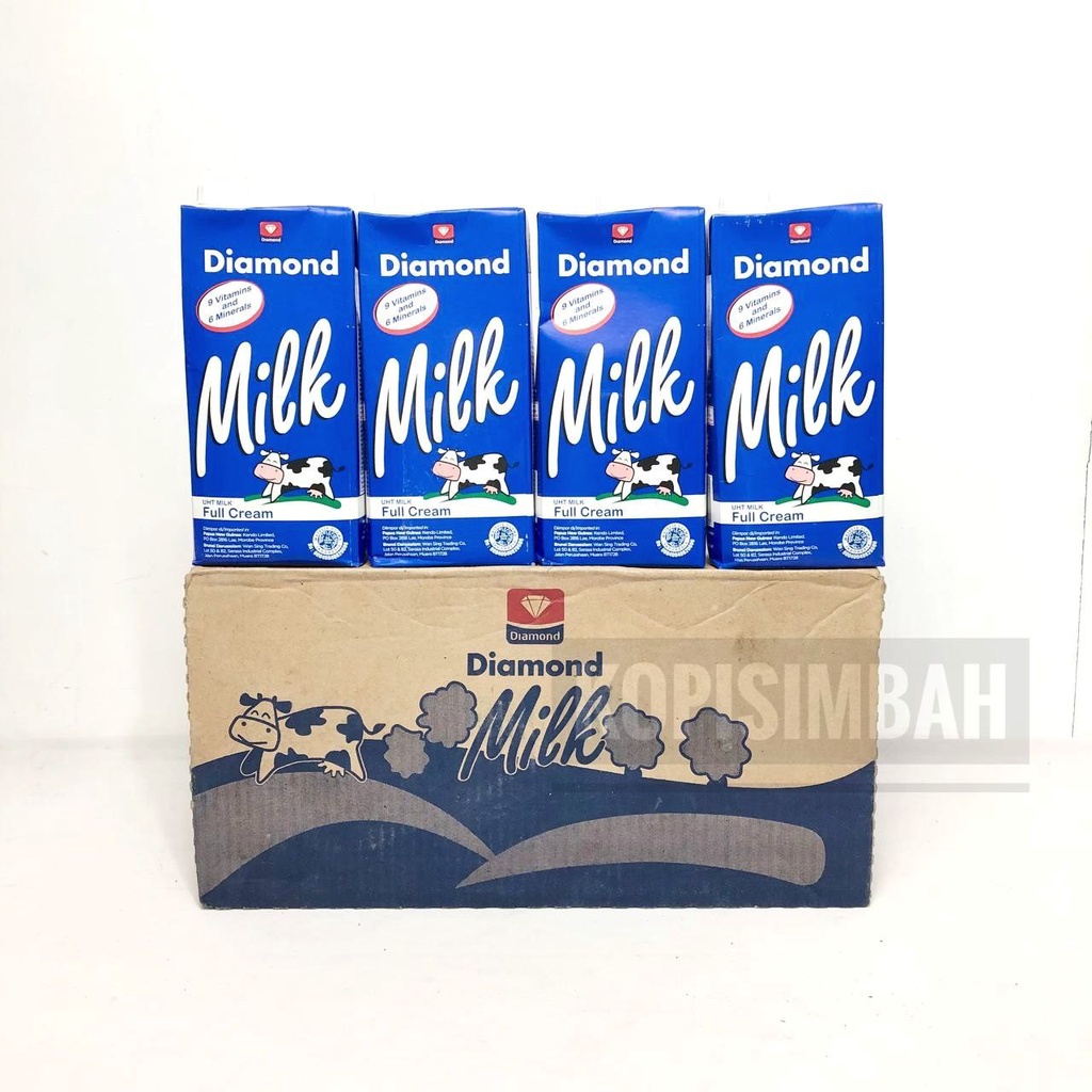 Jual Fresh Milk Diamond UHT Process 1 Liter Susu Sapi Segar Full Cream