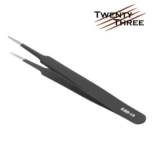 Jual pinset tweezer lurus tumpul ESD13 ESD13 ESD 13 tweezers mirip