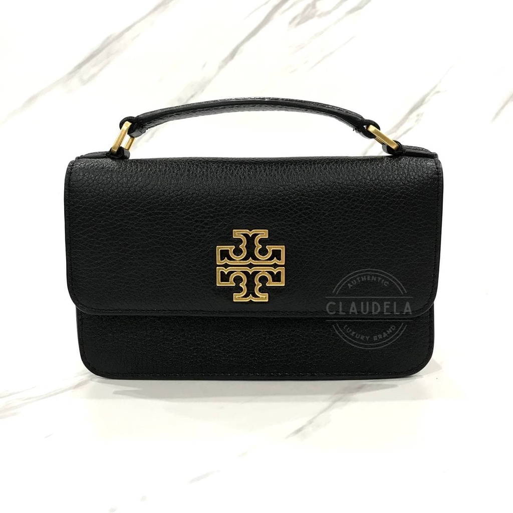 Jual TORY BURCH Britten Mini Top Handle Bag in Black Shopee Indonesia