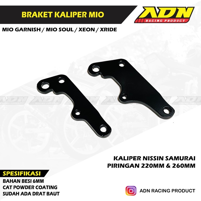 Jual Braket Kaliper Nissin Samurai 220 260MM Mio Sporty Garnish Xeon