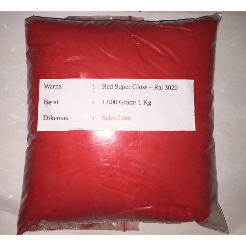 Jual Bubuk Powder Coating Merah Red Gloss / Ral 3020 1 Kg Shopee