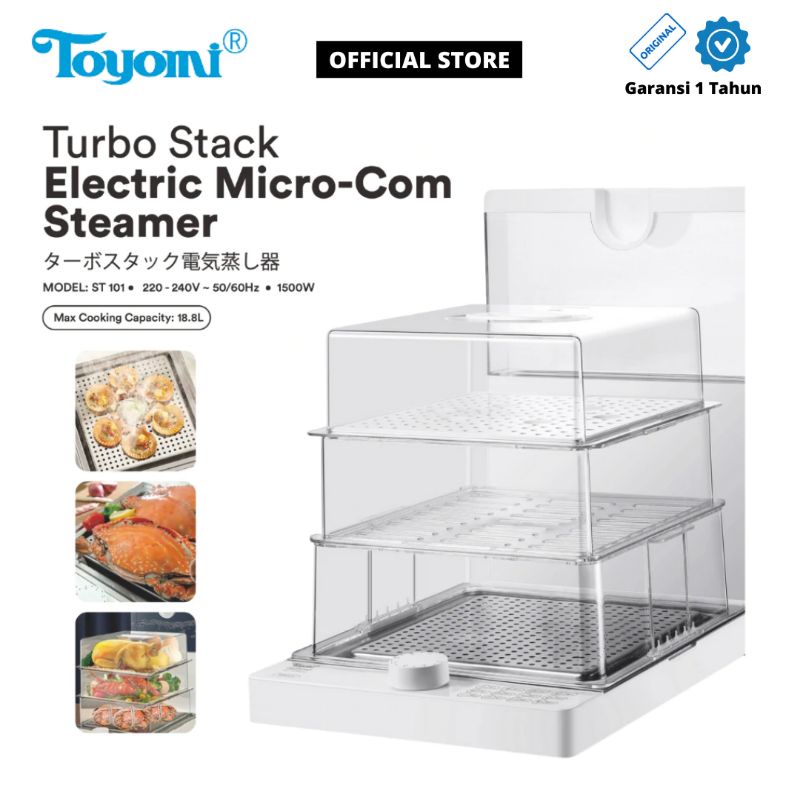 Jual TOYOMI FOOD STEAMER TURBO STACK ST 101 3 SUSUN 18,8 LITER
