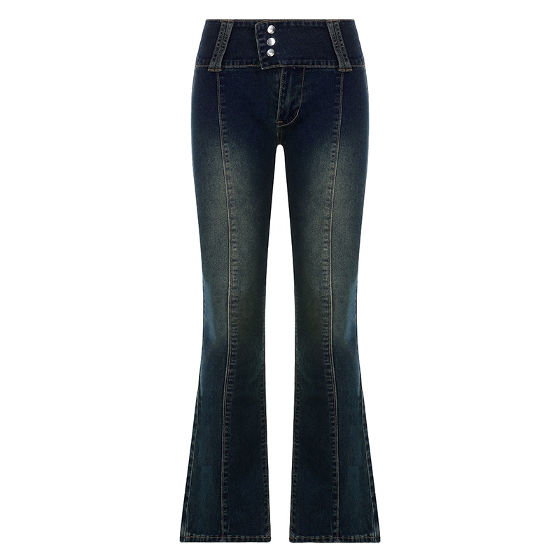 Jual Rapcopter y2k Retro Flare Jeans Strecthy Low Waisted Pockets