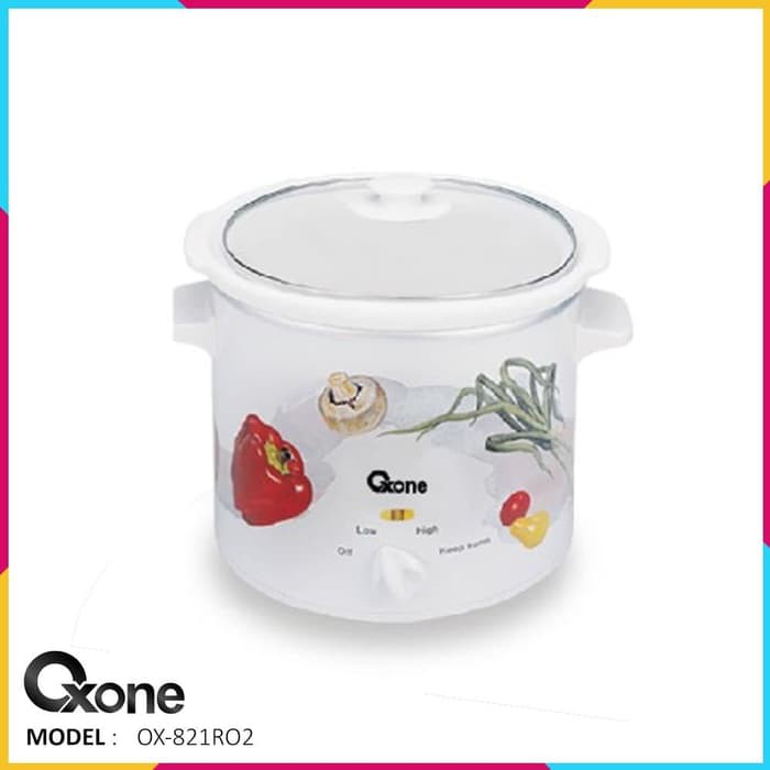 Jual Slow Cooker Oxone OX821RO2 Round Ceramic (2Lt) Shopee Indonesia