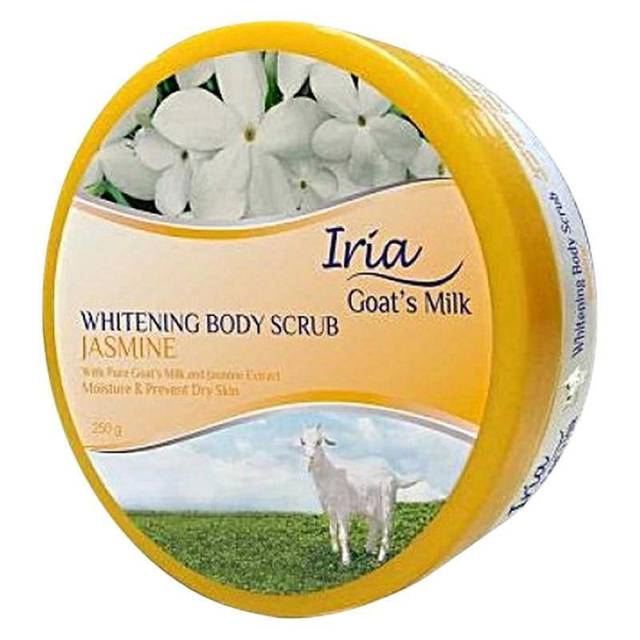 Jual Iria Goat's Milk Body Scrub Whitening Jasmine 250 mL Shopee