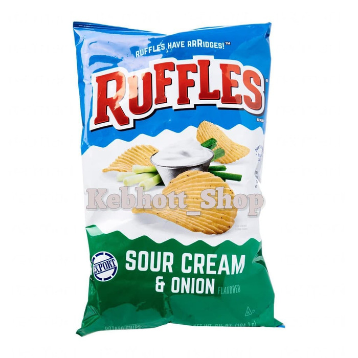 Jual Ruffles Sour Cream and Onion Potato Chips 184.2gr Keripik