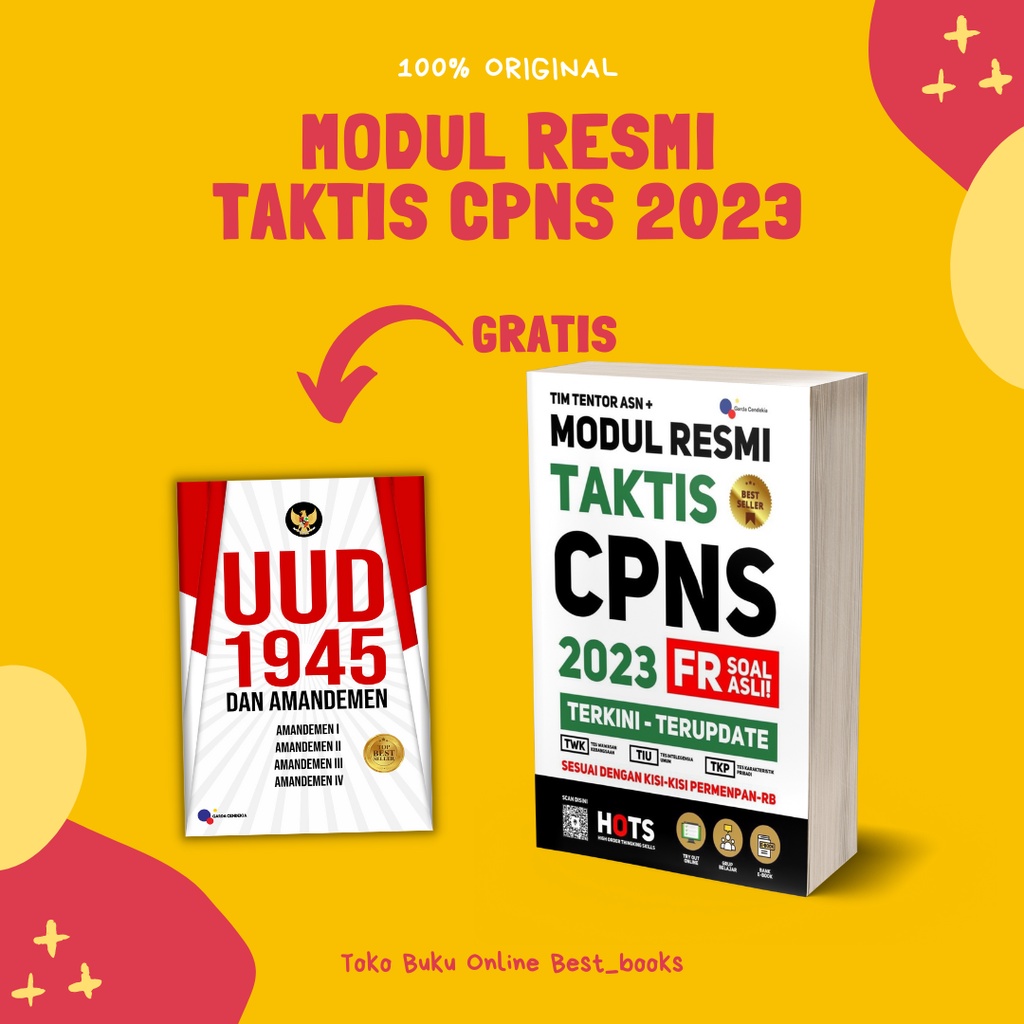 Jual BUKU CPNS 2023 / MODUL RESMI TAKTIS CPNS 2023 FR SOAL ASLI TERKINI