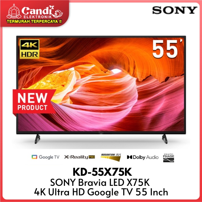 Jual SONY Bravia LED TV X75K 4K Ultra HD 55 Inch KD55X75K Shopee
