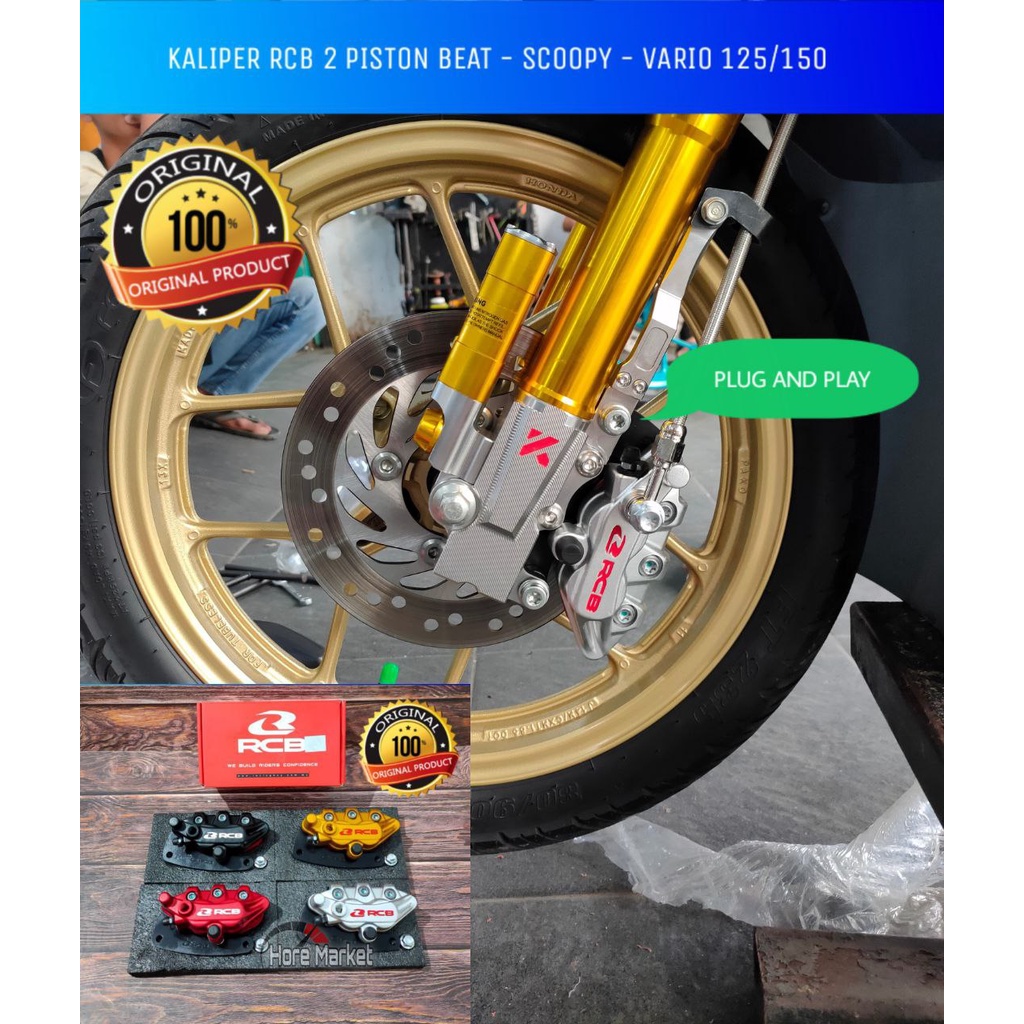 Jual KALIPER RCB 2 PISTON VARIO 110 125 150 BEAT SCOOPY PCX 150 VARIO