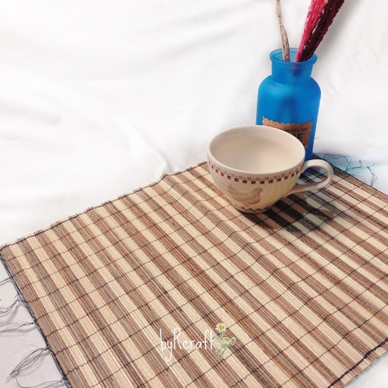 Jual Placemat Tenun Lidi/ Placemat Piring Handmade/Alas Properti Foto