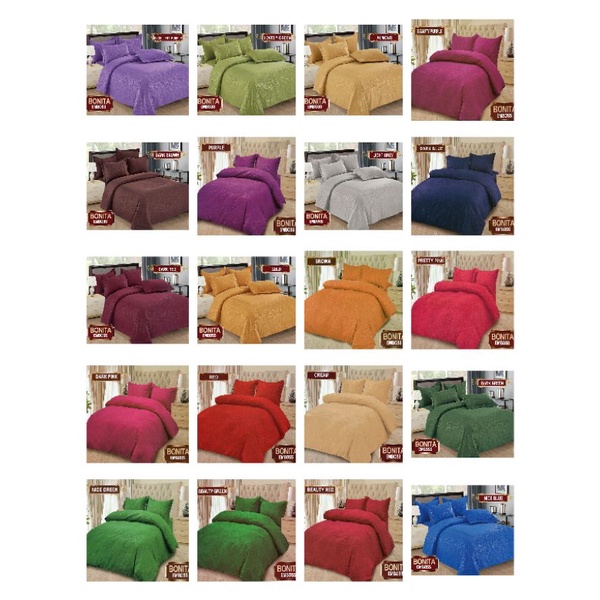 Jual Bedcover bonita tanpa sprei(hanya selimut) uk 180x200 motif bunga