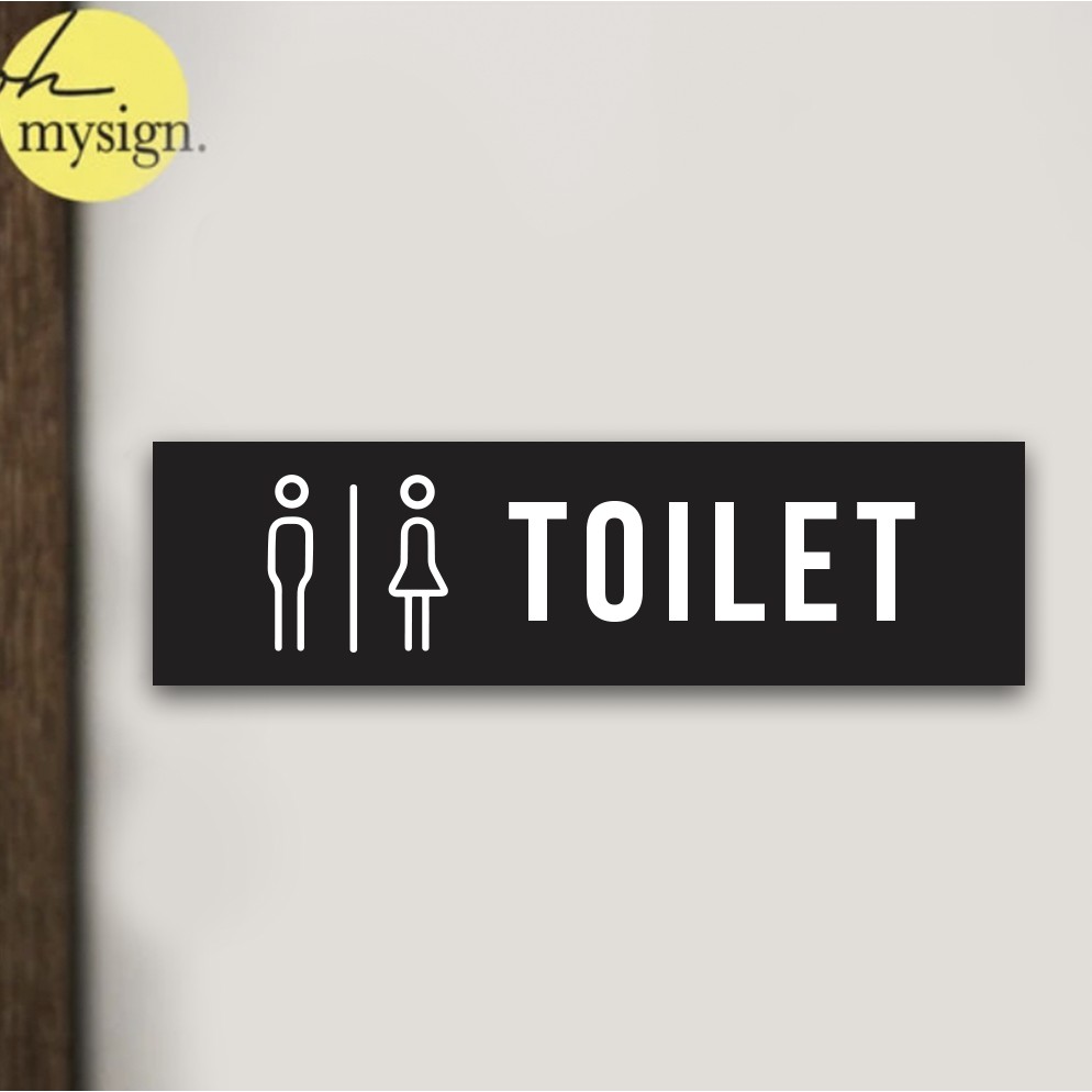 Jual Sign Akrilik Toilet Acrylic Signage WC Label Pintu Toilet