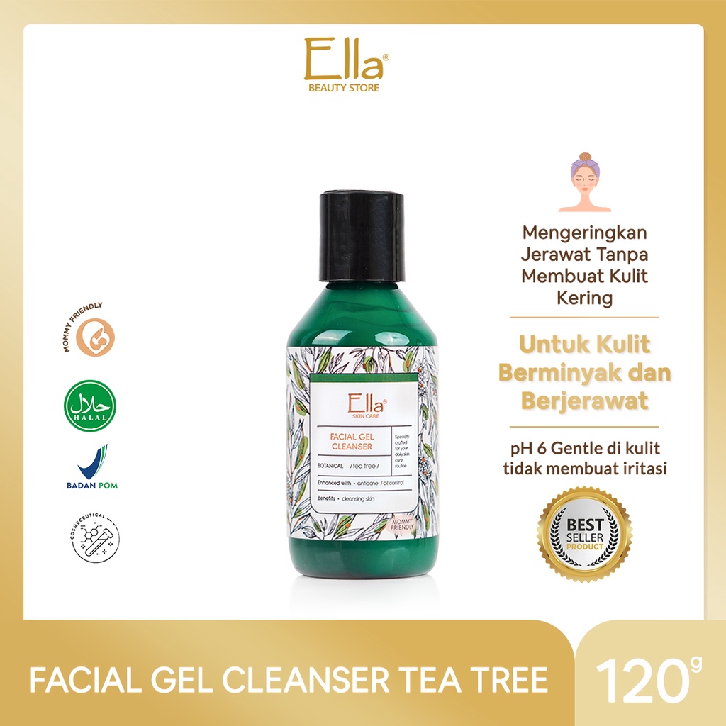 Jual Ella Skincare Facial Gel Cleanser Tea Tree Shopee Indonesia