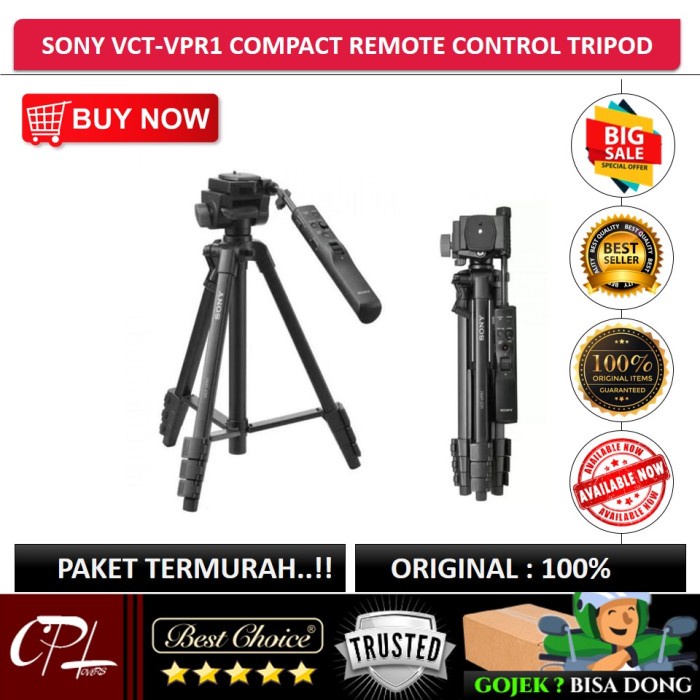 Jual Sony VCTVPR1 Compact Remote Control Tripod Shopee Indonesia