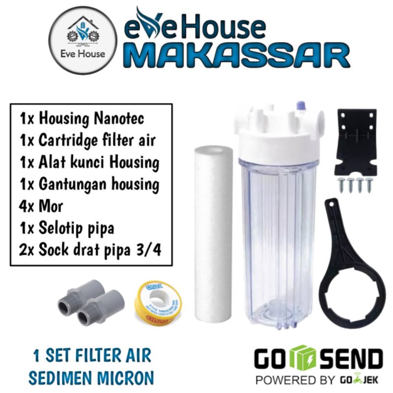 Jual Makassar V70 Nanotec 1 set filter air housing nanotec tabung