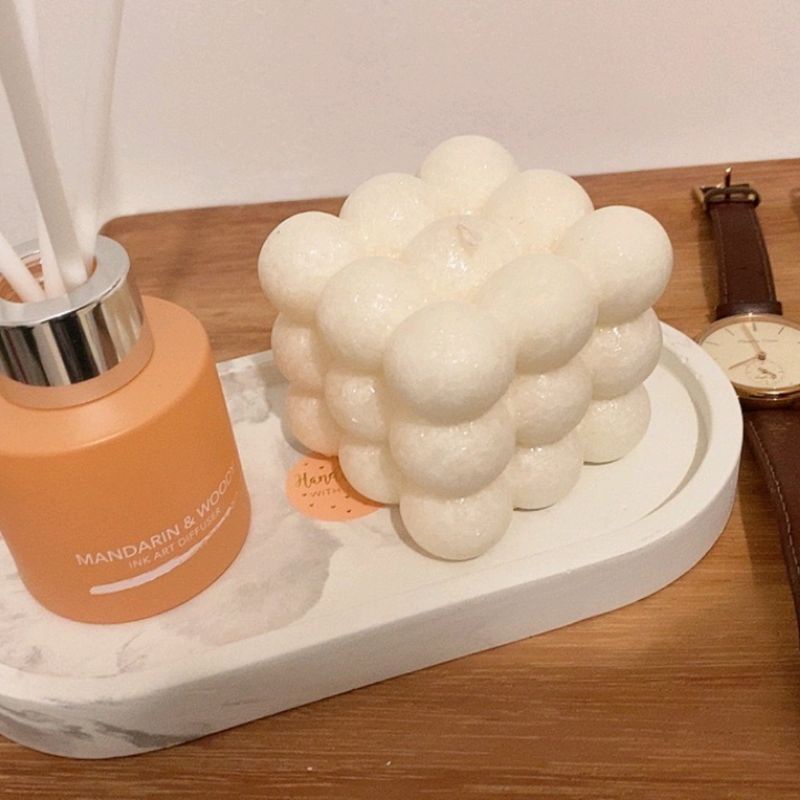 Jual [ PROMO TERMURAH ] Bubble Cubic Scented Candle Korea Aesthetic by