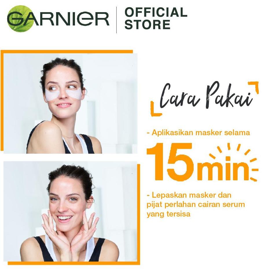 Jual Garnier Eye Serum Mask Orange Pack of 3 (KODE 5091) Shopee Indonesia