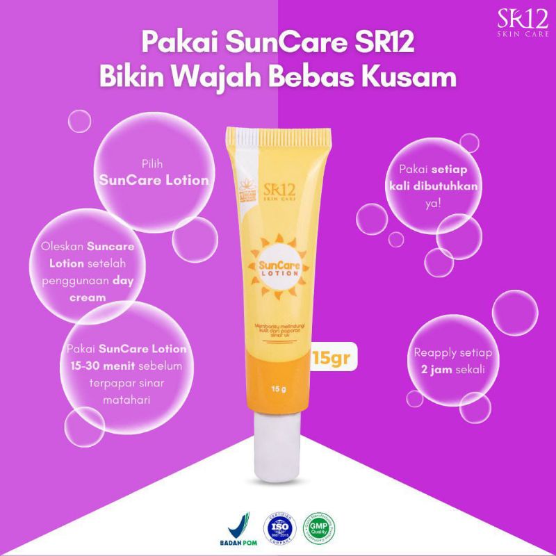 Jual SUNCARE LOTION SR 12 SPF 25++ BIKIN wajah GLOWING Dan bebas KUSAM Shopee Indonesia