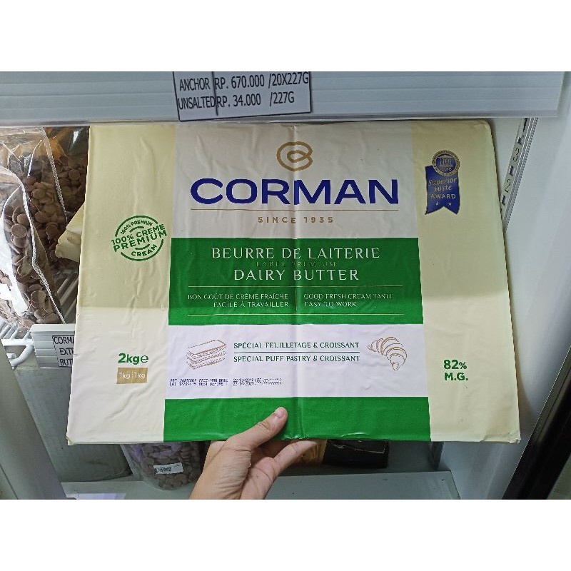 Jual CORMAN DAIRY SHEET BUTTER KORSVET LACTIC BUTTER BELGIA UNTUK