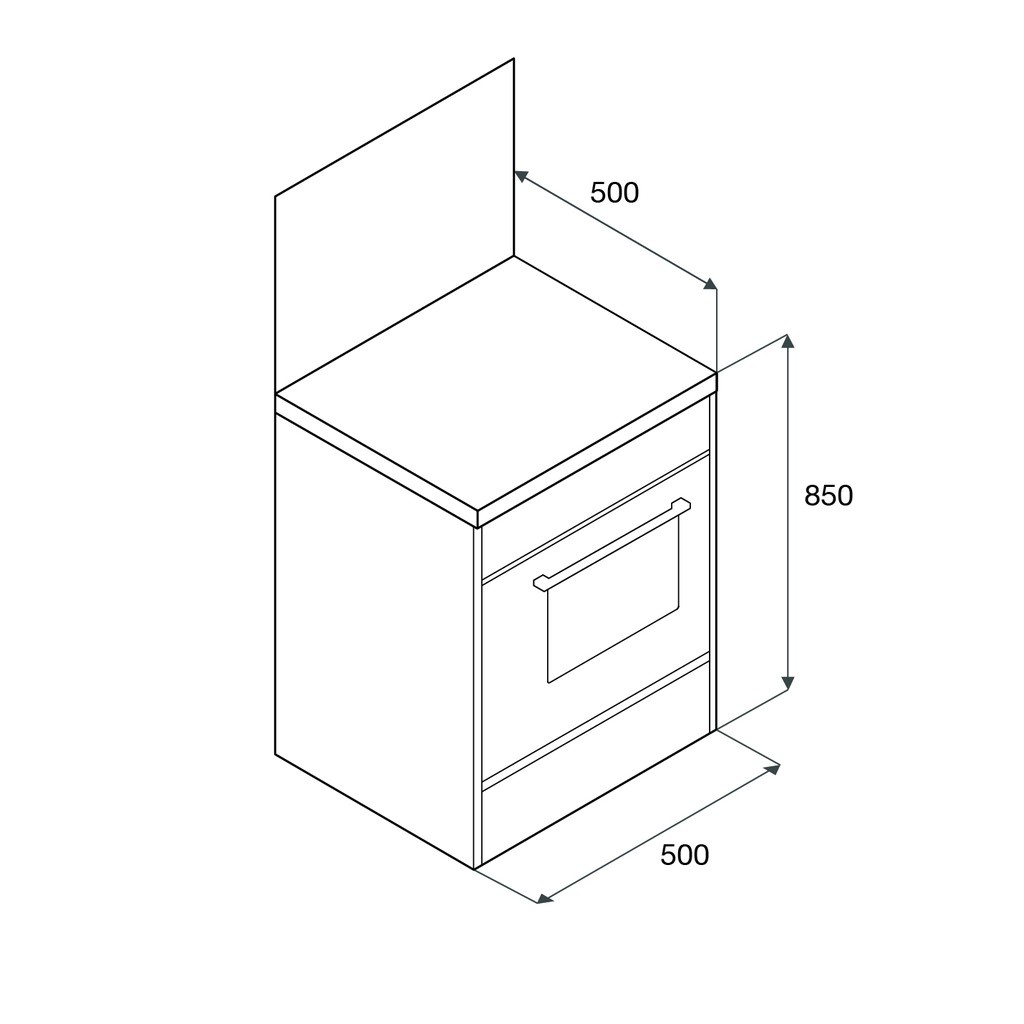 Jual Promo Diskon Spesial DELIZIA KOMPOR FREESTANDING COOKER 50 CM 4