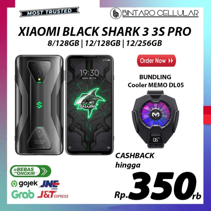 Jual XIAOMI BLACK SHARK 3 3S PRO 8/128GB 12/128GB 12/256GB SECOND LIKE