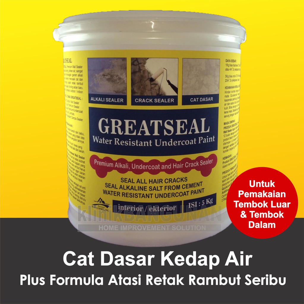 Jual Cat Tembok Anti Lembab dan Anti Jamur GREATSEAL WALL SEALER (5
