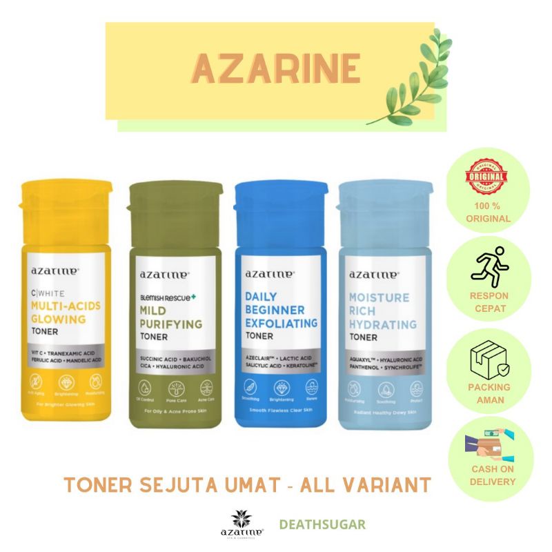 Jual (BPOM) AZARINE TONER SEJUTA UMAT MOISTURE RICH HYDRATING / MULTI