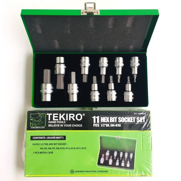 Jual Hex Bit Socket Set 11 pcs 1/2" (H4H19) Tekiro NEW Shopee