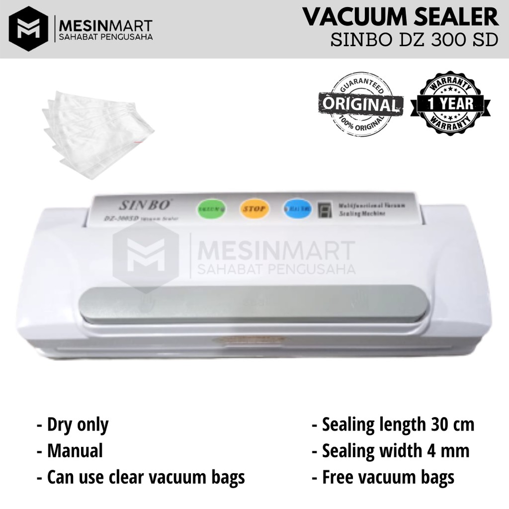 Jual Vacuum Sealer / Pengemas Vakum kering Sinbo DZ 300 Shopee Indonesia