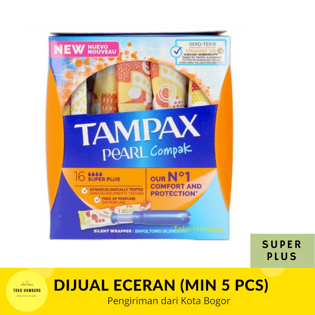 Jual TAMPON TAMPAX PEARL COMPAK APPLICATOR SUPER PLUS ECERAN Shopee