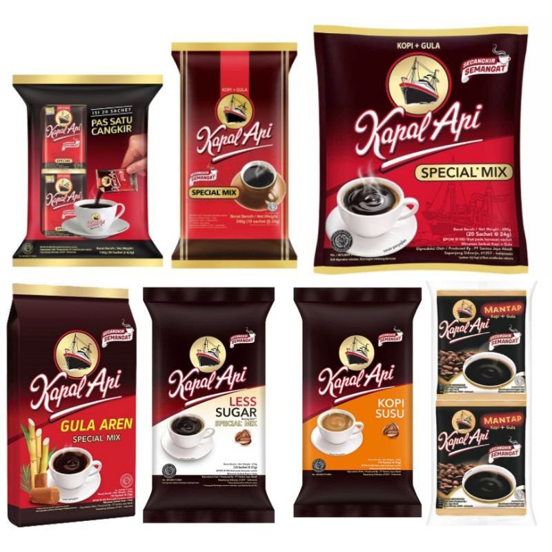 Jual Kapal Api Aneka Kopi sachet Special mix kopi mantab gula dan susu