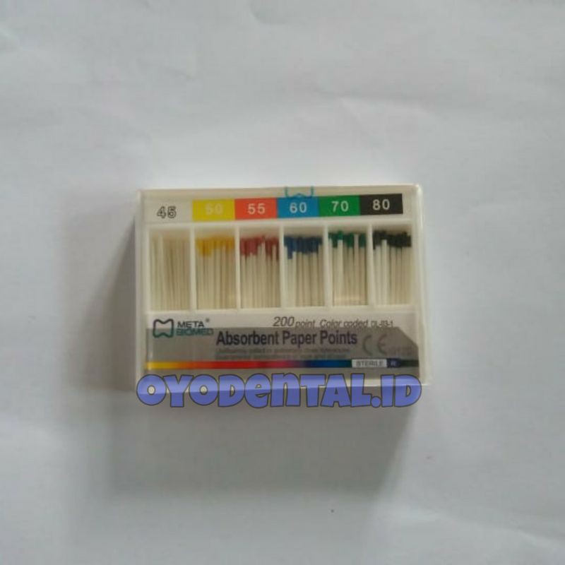 Jual Dental paper point size 4580 / kertas penyerap saluran akar PSA