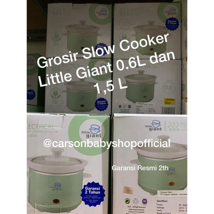 Jual PRODUK TERBARU SLOW COOKER LITTLE GIANT 1.5L ELECTRICAL CERAMIC