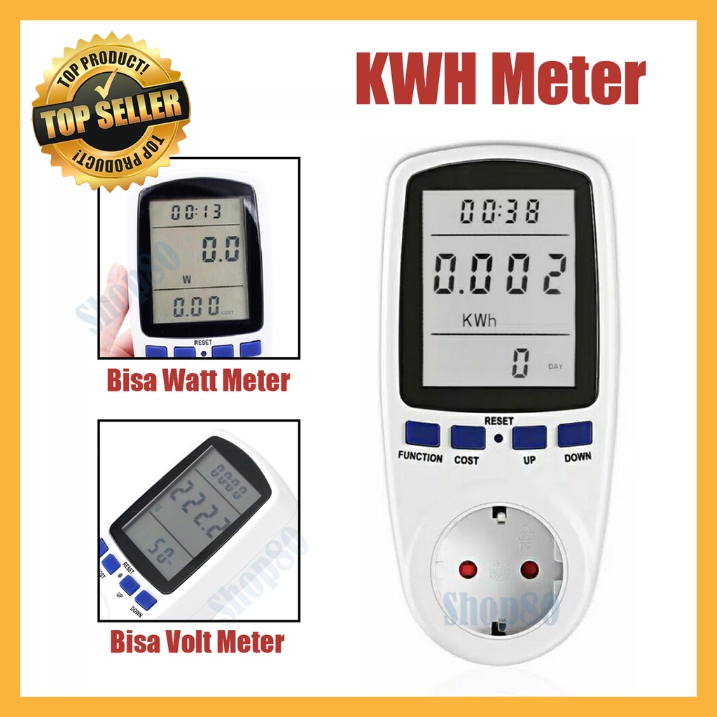 Jual KWh Meter Pengukur Watt Daya Power Listrik Digital Volt Biaya AC