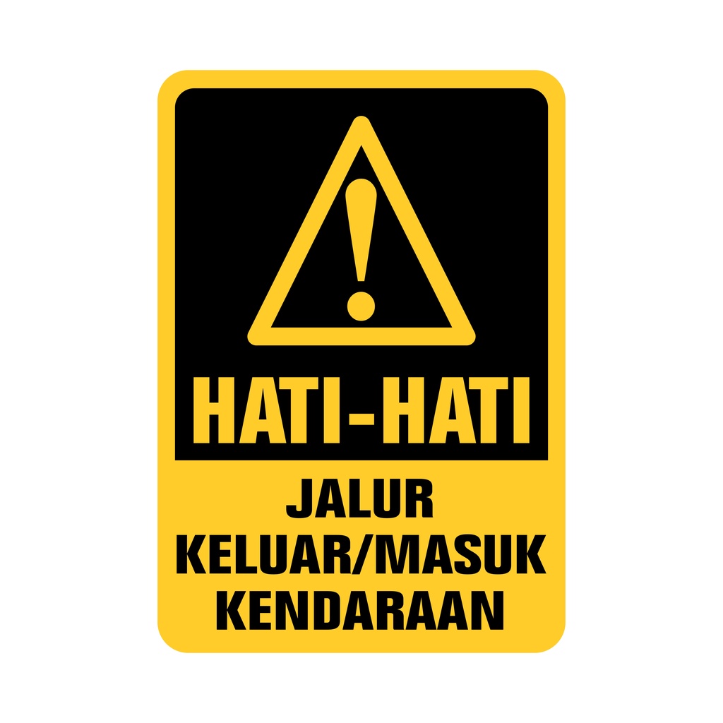 Jual RAMBU JALUR KELUAR MASUK KENDARAAN 35CM X 50CM PLAT ALUMUNIUM