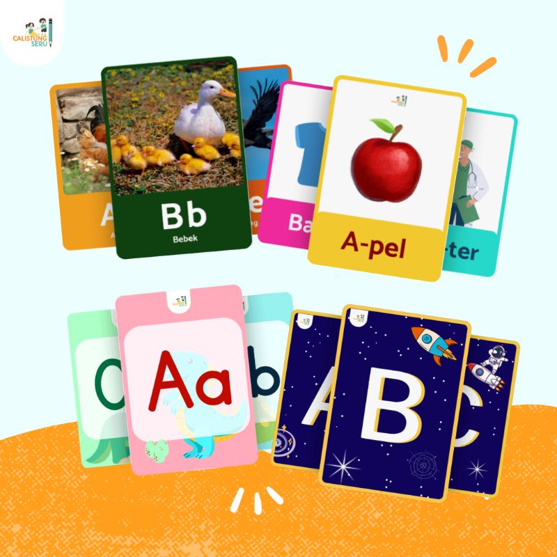Jual Flash Card Huruf / Flash Card ABC / Flash Card Alfabet / Flash
