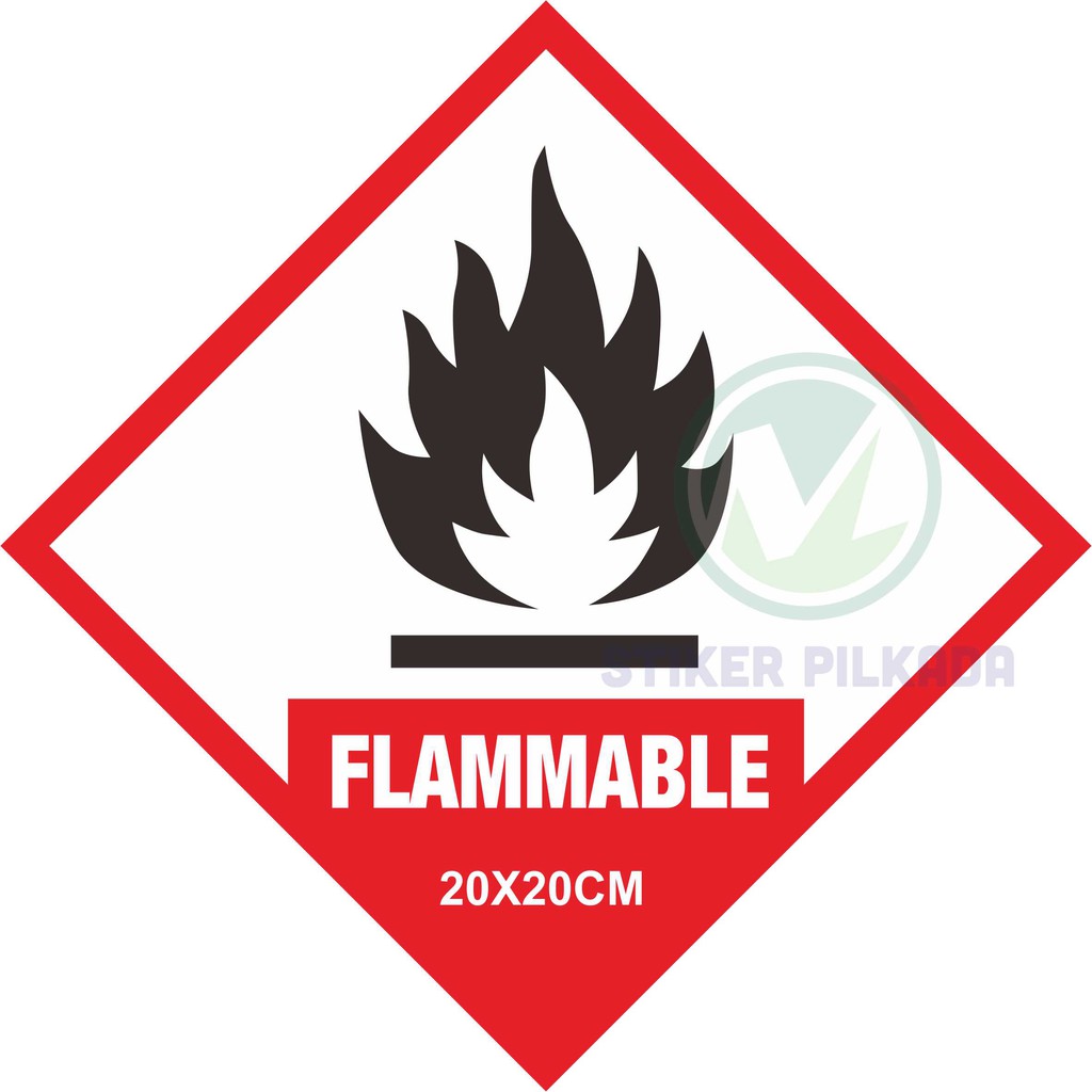 Jual STIKER VINYL FLAMMABLE Shopee Indonesia
