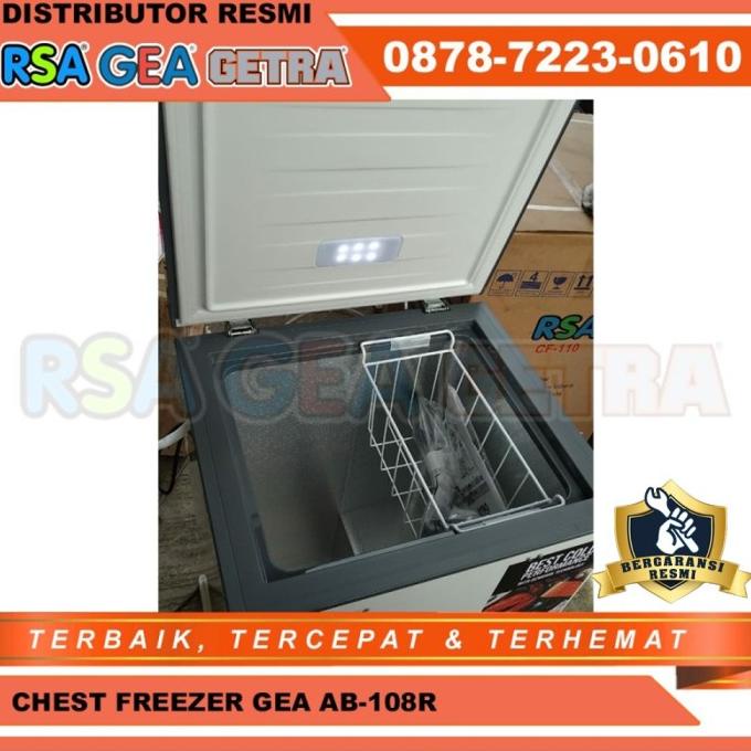 Jual Chest Freezer Gea Ab108R / Gea Ab108 Box Pembeku 100 Liter Putih