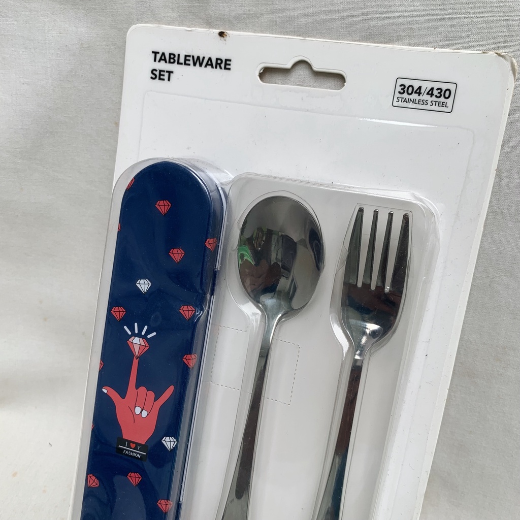 Jual Alat Makan Cutlery set dari Miniso Tableware Set 304430 Warna