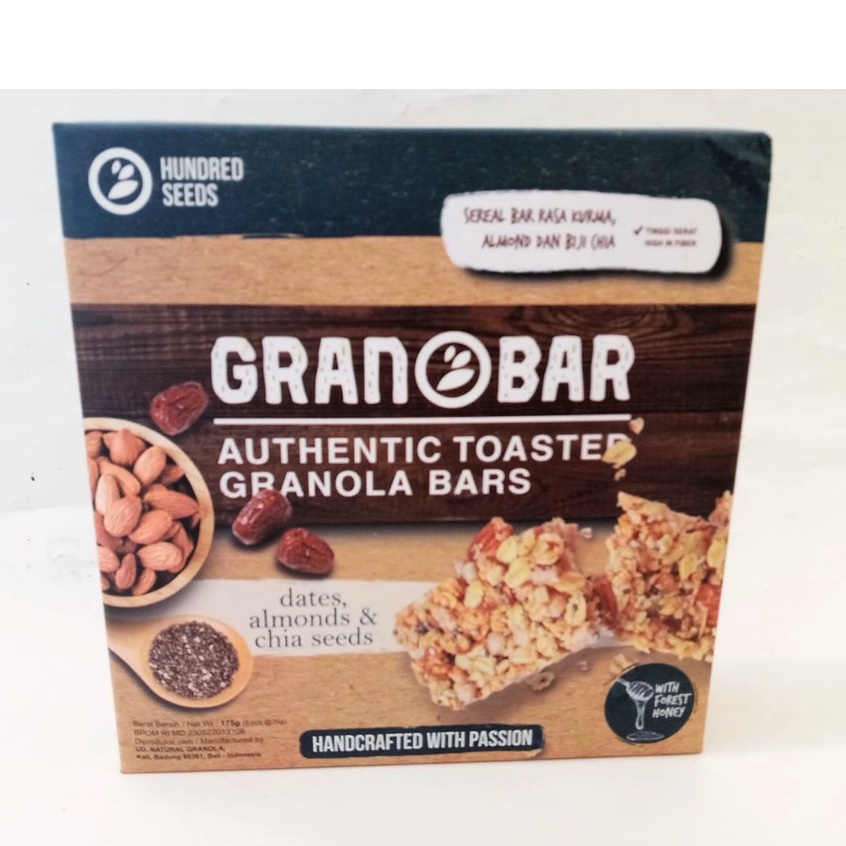 Jual GRANOBAR AUTHENTIC TOASTED GRANOLA BARS 175 GR / DATES ALMOND