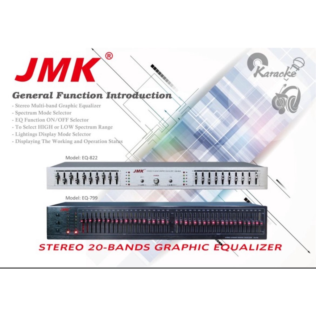 Jual EQUALIZER EQ DOUBLE 20 BANDS GRAHIC JMK EQ822 / EQ799 Shopee