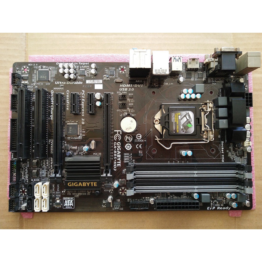 Jual Motherboard Gaming GIGABYTE GAB85HD3 LGA1150 H81 H87 H97 Q85 Q87